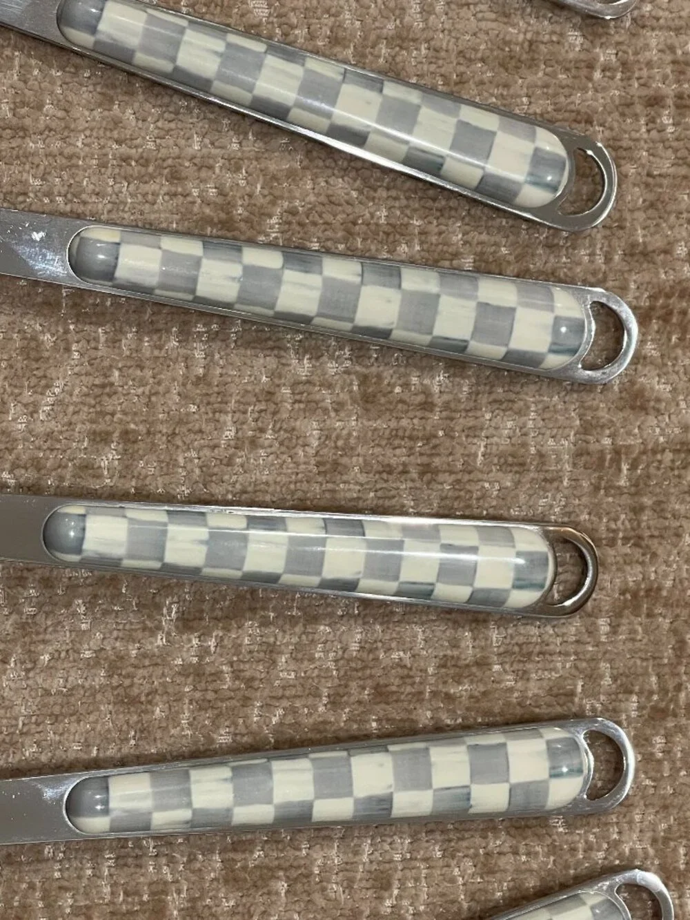 MacKenzie-Childs Sterling Utensil Caddy Set NEW w Box -Mood: Sous Chef's Dream